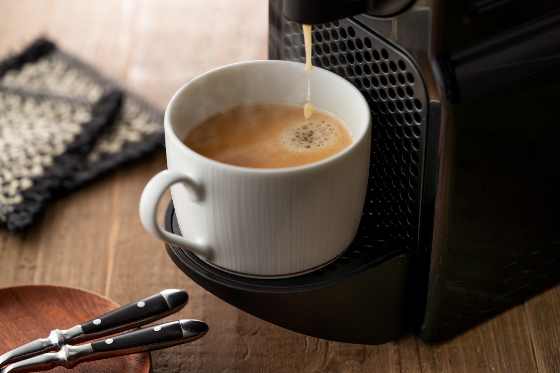 ホテルやオフィスで利用できるカプセル式コーヒーマシン